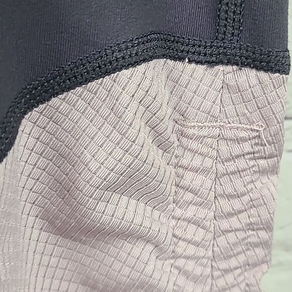 Fabletics Gray Ruched Leggings Powerform Foldover PureLuxe Pink Mesh Women's M - Picture 5 of 9